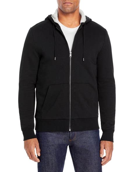 michael kors men's sherpa zip sweater